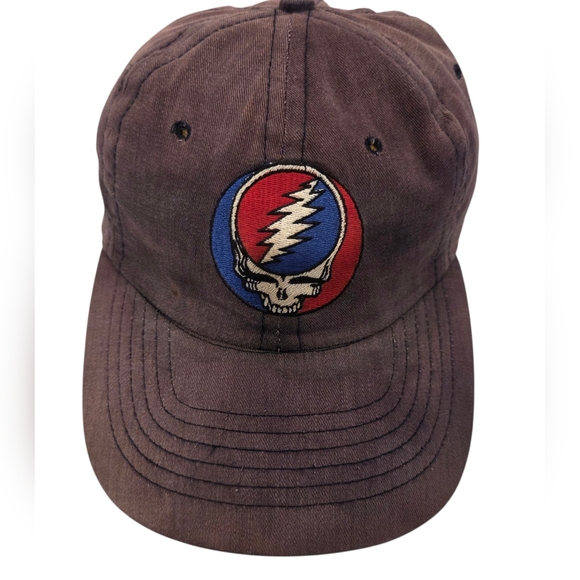 Grateful Dead Other - Vintage 90s Grateful Dead Dad Hat Rare Leather Strap Made In USA